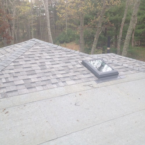 Installation of new roof and skylight, plymouth, ma