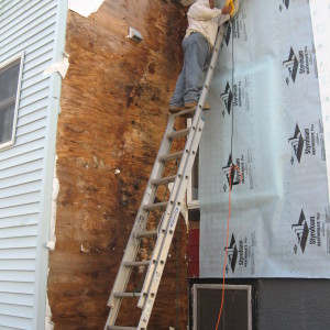 water damage caused by faulty vinyl siding